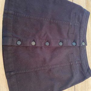 H&M Black Denim Mini Skirt